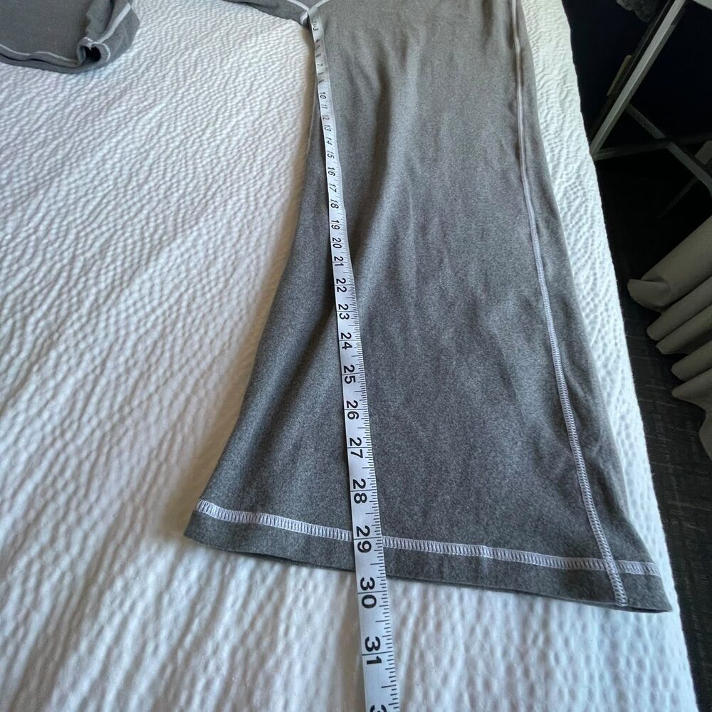Womens XL Grey Wide Leg Contrast Stitch Sweatpants Drawstring Lounge Pants XL - Picture 10 of 10